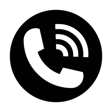 Cep telefonu sembolü, akıllı telefon simgesi düğmesi, sohbet web iletişim vektörü illüstrasyonu .