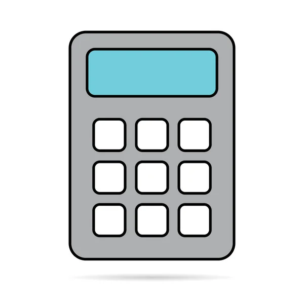 Calculator Icon Mathematics Web Button Vector Illustration Internet Website Finance — Stock Vector