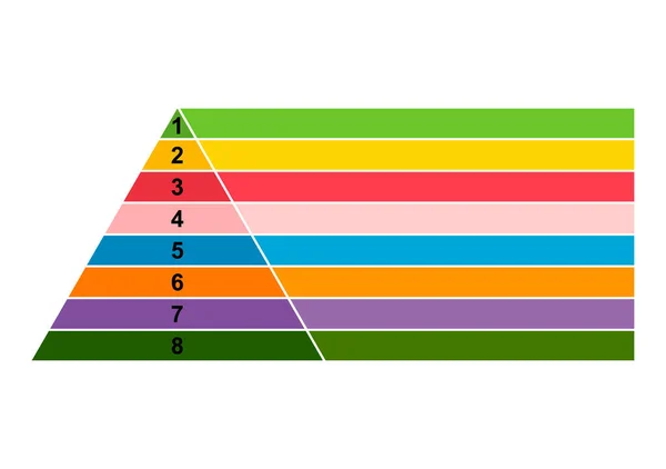 Diseño Carta Infografía Piramidal Presentación Paso Concepto Moderno Información Ilustración — Vector de stock