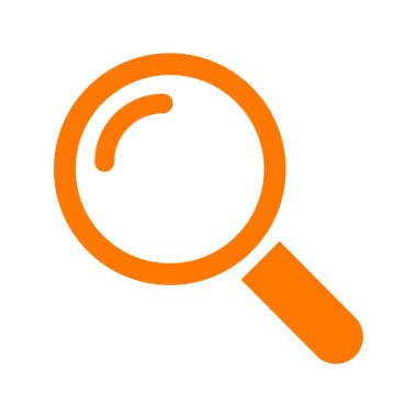 Büyütme cam simgesi, yakınlaştırma odak sembolü, loupe web ekipmanı işaret çizelgesi çizimi .