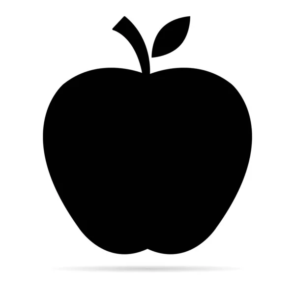 Значок Apple Тіні Здоровий Сирий Символ Солодкі Фрукти Векторний Дизайн — стоковий вектор