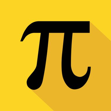 Pi matematiksel sembol, geometri formülü ikonu, eğitim vektör illüstrasyonu, 3.14 düğme .