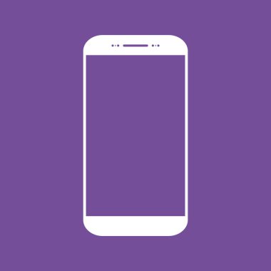 Cep telefonu sembolü, akıllı telefon simgesi düğmesi, sohbet web iletişim vektörü illüstrasyonu .