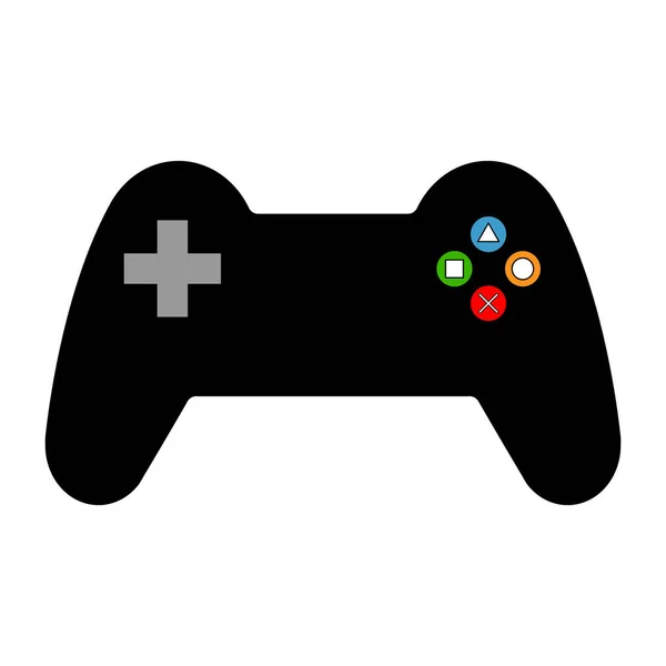 コンソールゲームパッドのアイコンは ジョイスティックガジェット技術ボタンのベクトル図は 楽しいゲームをプレイ — ストックベクタ