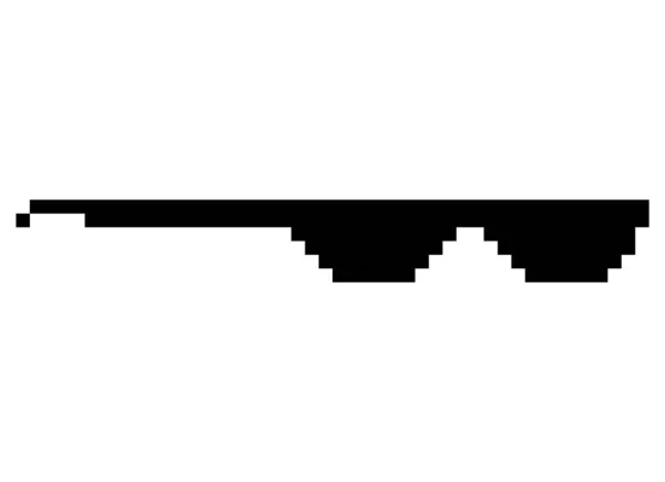 Divertente Icona Vetro Retro Pixel Sole Stile Vita Meme Occhiali — Vettoriale Stock