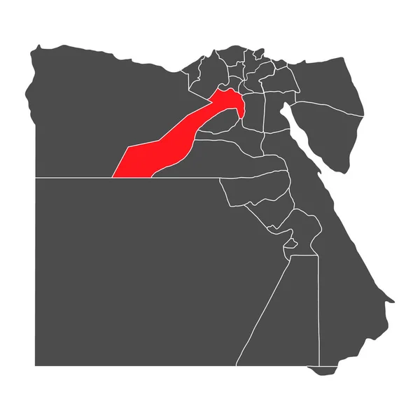 Egipto Mapa Detalhado Alto Giza Geografia País Gráfico África Fronteira — Vetor de Stock