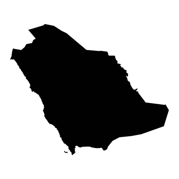 Саудовская Аравия Подробная Карта Географическая Икона Страны Азиатская Пограничная Векторная — стоковый вектор