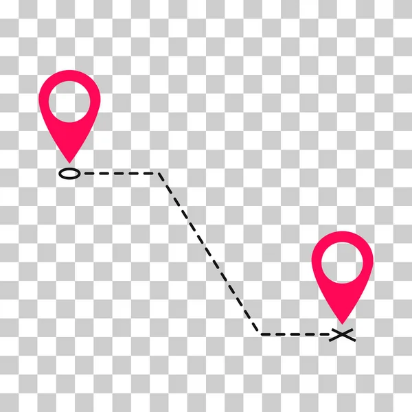 Nous Avons Déplacé Conception Annonce Emplacement Icône Vectorielle Pointeur Symbole — Image vectorielle