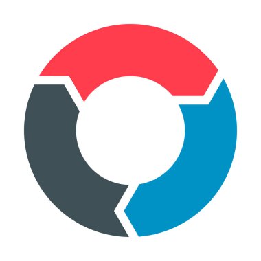 Chart infographic business template icon, pie circle diagram, visualization vector illustration .