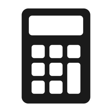 Hesap makinesi simgesi, matematik web düğmesi vektör illüstrasyonu. İnternet sitesi finans teknolojisi tasarımı .
