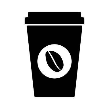 Kahve bardağı ikonu, kahvaltı içeceği kafesi, kapuçino, izole edilmiş sıcak illüstrasyon, vektör çizgisi. .