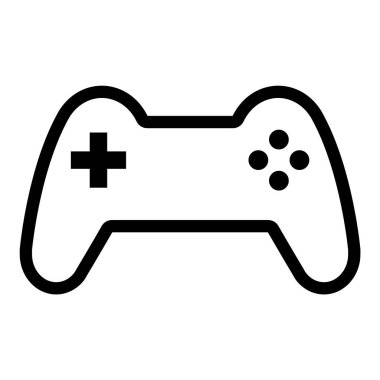 Oyun konsolu oyun alanı simgesi, joystick aygıtı teknoloji düğmesi vektör ilüstrasyonu, eğlenceli oyun .