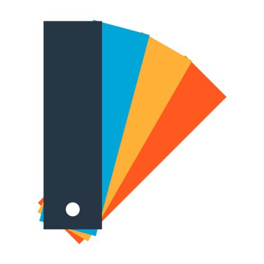 Pantone renk simgesi, renkli grafik katalog sembolü, renk şablonu web vektör çizimi .