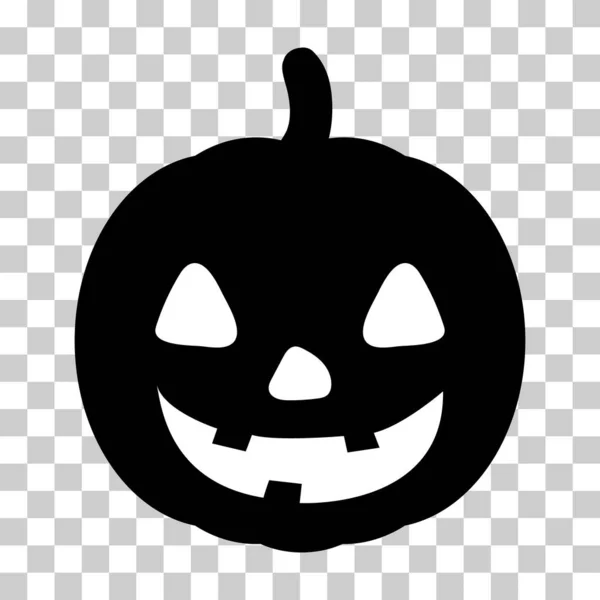 Pumpkin Halloween Icon Vector October Celebration Flat Silhouette Illustration Isolated — Stock Vector