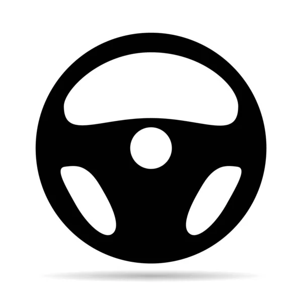 Auto Samochód Kierownicy Ikona Symbol Obręczy Opony Pojazdu Wyścig Samochodowy — Wektor stockowy