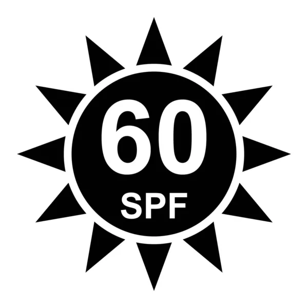 Коэффициент Защиты Солнца Значок Символ Ультрафиолетового Излучения Солнцезащитная Векторная Иллюстрация — стоковый вектор