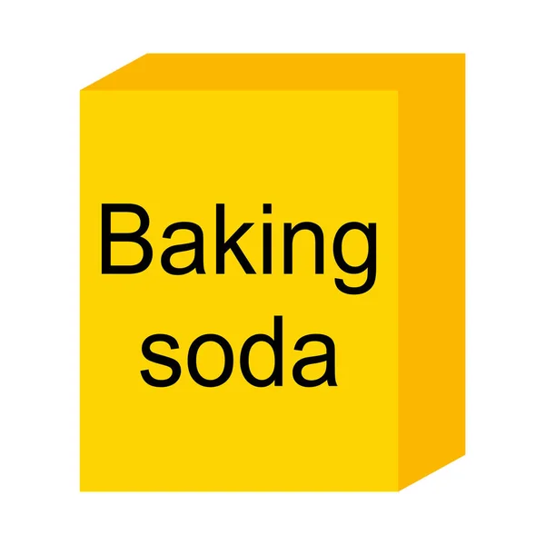 Ikon Bahan Soda Kue Simbol Desain Makanan Memasak Ilustrasi Vektor - Stok Vektor