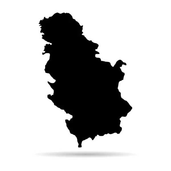 Serbia Map Icon Geography Blank Concept Isolated Graphic Background Vector — ストックベクタ