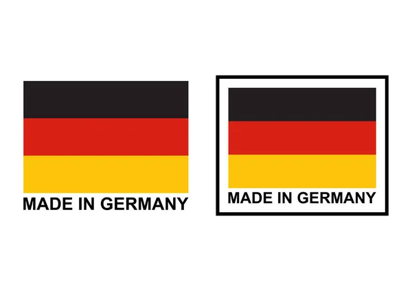 Set Made Germany Seal Product Tag Label Sign Sticker Quality — Stock vektor