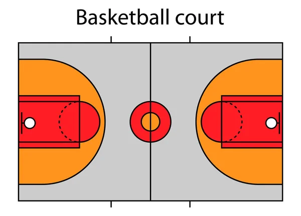 Ícone Quadra Basquete Área Parquet Piso Símbolo Esporte Americano Superior — Vetor de Stock