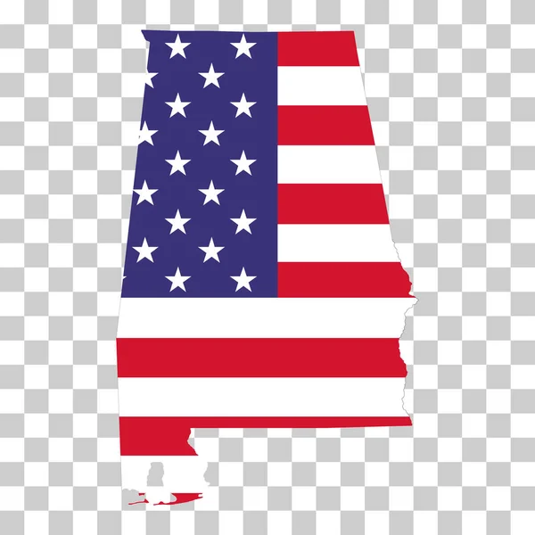 Alabama Forma Estados Unidos América Icono Concepto Plano Símbolo Vector — Vector de stock