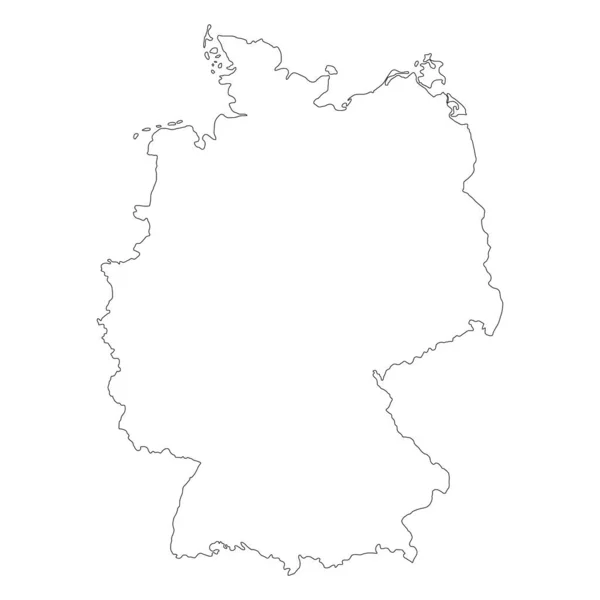ドイツ地図のアイコン 地理空白の概念 孤立したグラフィック背景ベクトル図 — ストックベクタ