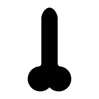 Man anatomy organ, penis pictogram icon, masculine genital web graphic vector illustration .