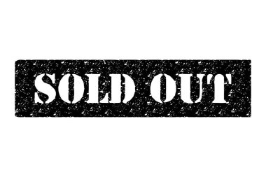 Satılmış pul sembolü, etiket etiketi işaret düğmesi, metin sancak vektör illüstrasyonu .