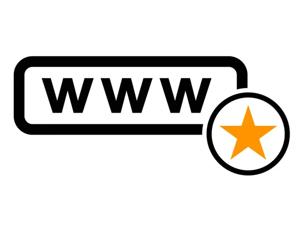 World Wide Web Icon Www Internet Sito Web Simbolo Clicca — Vettoriale Stock