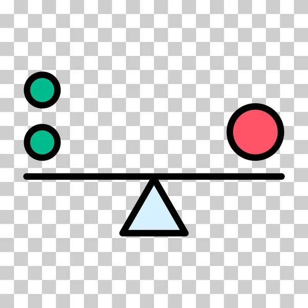 Equilíbrio Harmonia Justiça Vetor Ícone Isolado Segundo Plano Ilustração Vetor — Vetor de Stock