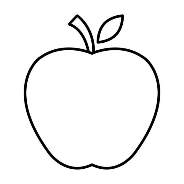 Apple Symbol Gesundes Rohkost Symbol Süße Früchte Vektorillustration Öko Diät — Stockvektor