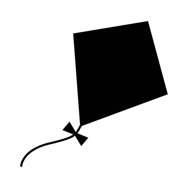 Fly Kite Εικονίδιο Χόμπι Υπαίθρια Δραστηριότητα Σύμβολο Άνεμος Παιχνίδι Διάνυσμα — Διανυσματικό Αρχείο