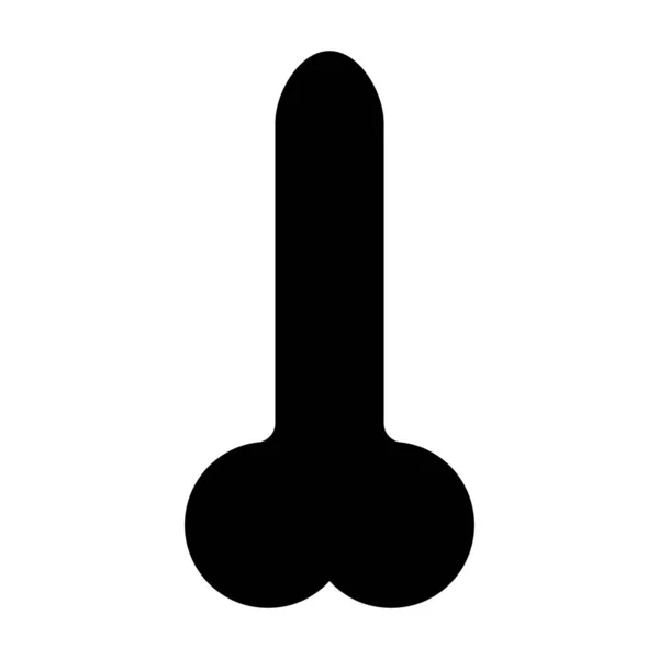 Man Anatomy Organ Penis Pictogram Icon Masculine Genital Web Graphic — Vettoriale Stock