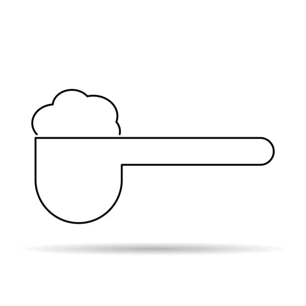Measuring Spoon Icon Shadow Cook Food Design Symbol Bakery Product — 图库矢量图片
