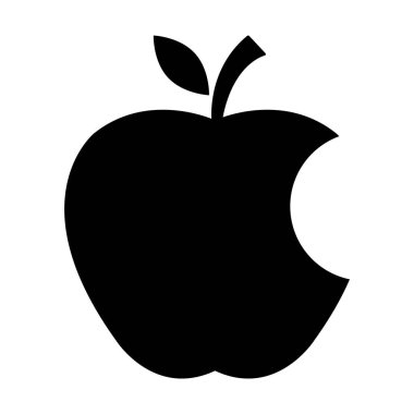 Elma ikonu, sağlıklı ham sembol, ayak şekeri meyvesi, vektör çizimi tasarımı, ekolojik diyet .