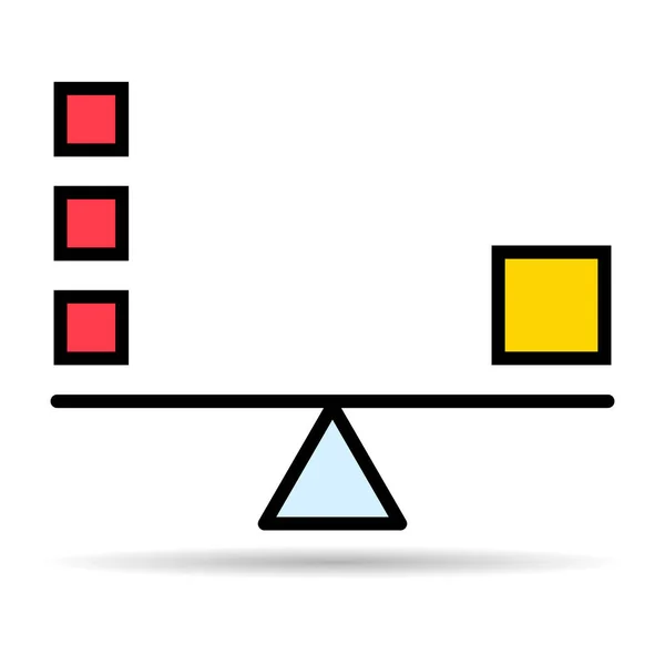 Balance Harmony Justice Vector Icon Shadow Isolated Business Flat Symbol — Διανυσματικό Αρχείο