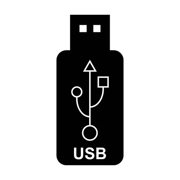 Tecnología Iconos Usb Señal Dispositivo Conexión Símbolo Portátil Electrónico Medios — Vector de stock