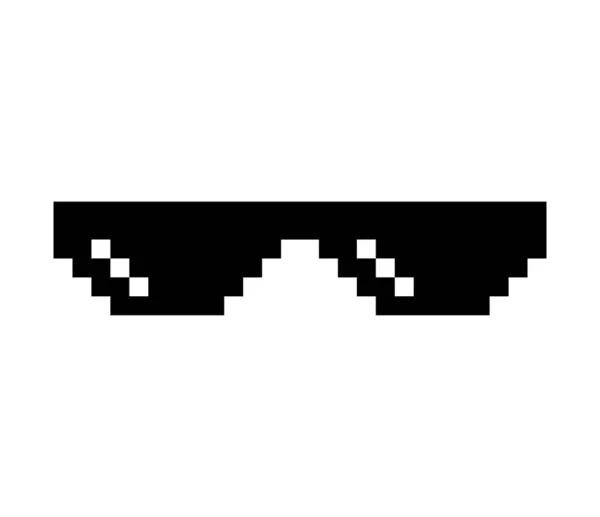 Zabawa Retro Pikseli Słońce Szklane Ikona Styl Życia Meme Okulary — Wektor stockowy