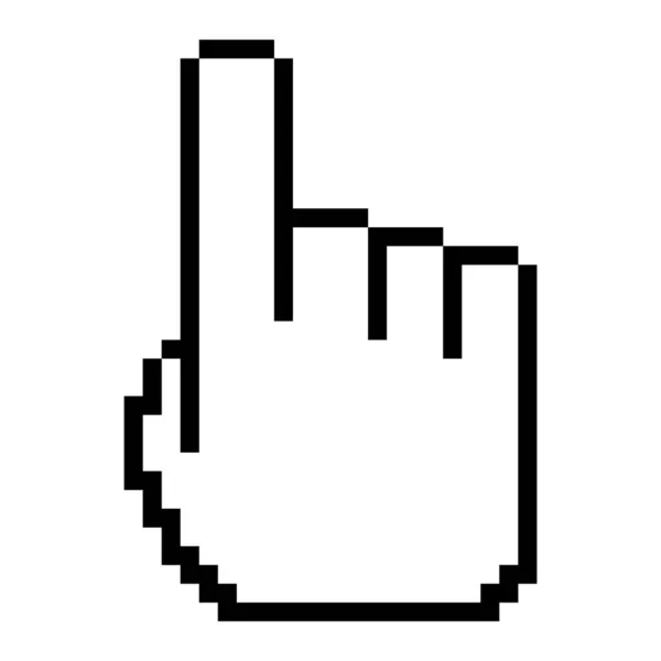 Icona Del Pixel Del Cursore Del Mouse Simbolo Del Clic — Vettoriale Stock