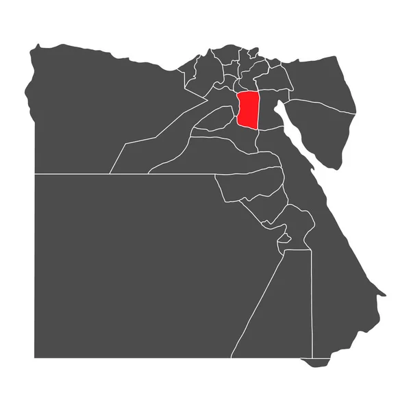 Egypt High Detailed Map Cairo Geography Graphic Country Africa Border — 图库矢量图片