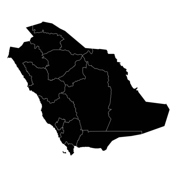 Arábia Saudita Mapa Detalhado Alto Geografia País Ícone Gráfico Ásia — Vetor de Stock
