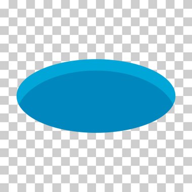 Mavi delik tasarım simgesi, daire şeklinde düz nesne, golf derin işaret vektör illüstrasyonu .