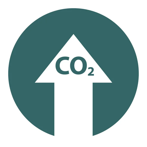 Co2 Reduzierung Wolkensymbol Saubere Globale Emissionen Umwelt Öko Design Symbol — Stockvektor