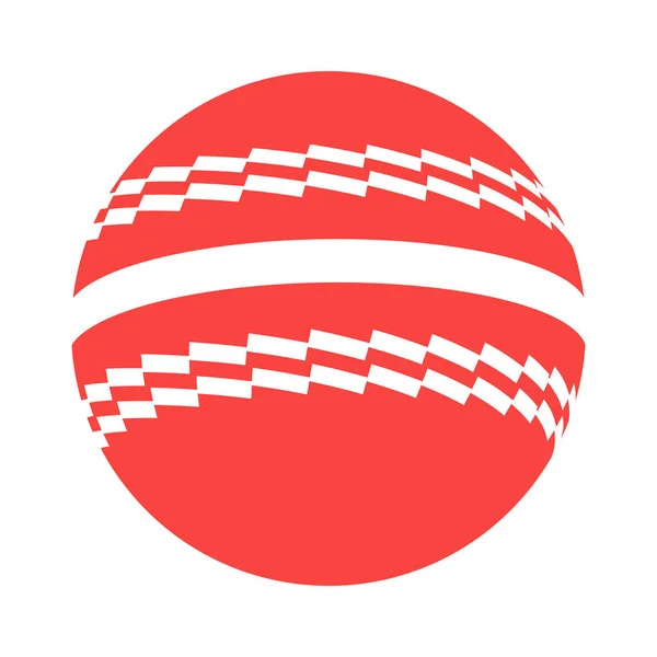 Значок Крикетного Мяча Конструкция Элементов Крупного Плана Векторная Иллюстрация Спортивных — стоковый вектор