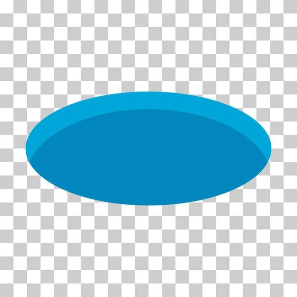 Blue Hole Design Icon Circle Web Flat Object Golf Deep — Stock Vector