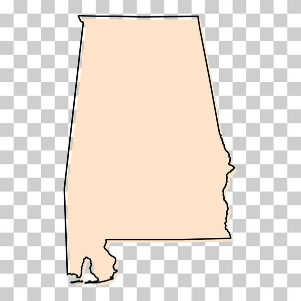 Forme Alabama États Unis Amérique Concept Plat Icône Symbole Vectoriel — Image vectorielle