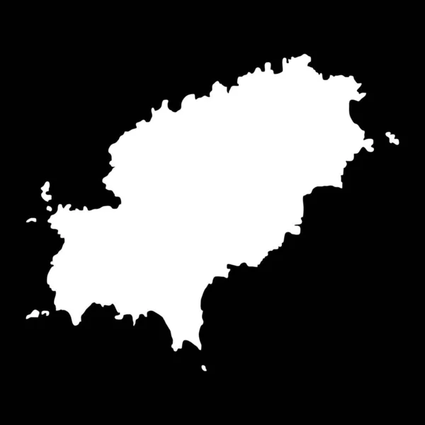 Ibiza Detailní Mapa Ostrova Španělská Oblast Plochý Znak Web Design — Stockový vektor