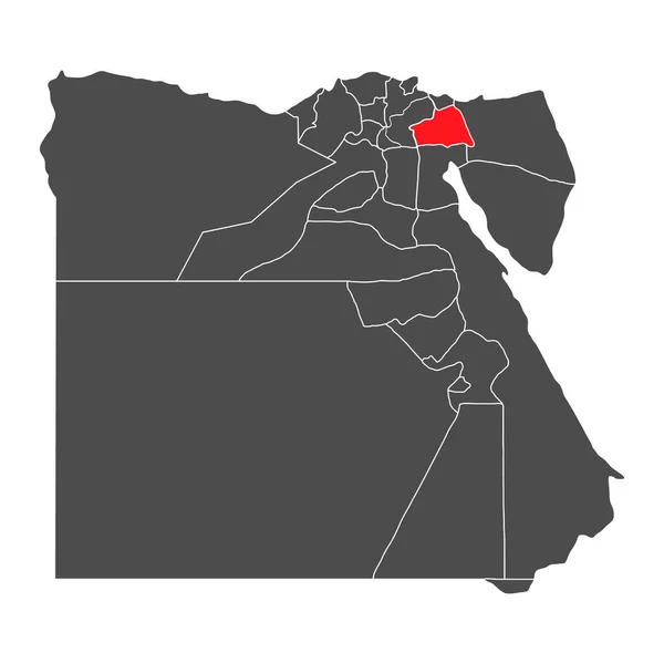 Egypt High Detailed Map Ismailia Geography Graphic Country Africa Border — Image vectorielle