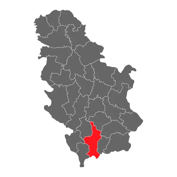 Карта Сербии Иконка Косово Географическая Пустая Концепция Изолированная Графическая Фоновая — стоковый вектор
