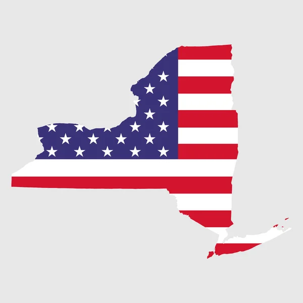 New York Map Shape United States America Flat Concept Icon — Stock Vector